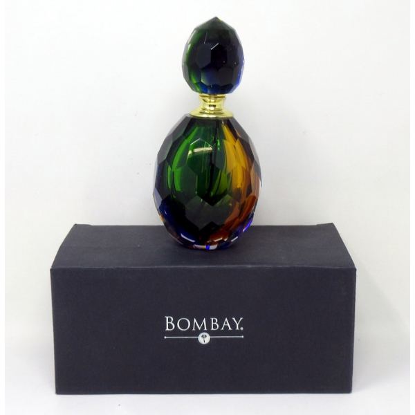 Bombay & Co Coloured Art Glass Perfume Bottle in Box