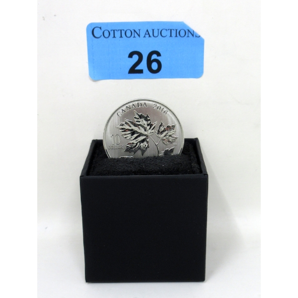 1/2 Oz .9999 Silver 2016 Canada Maple Leaves Coin