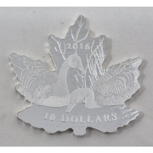 15.67 Gram .9999 Silver Maple Leaf Silhouette: Canada Geese Coin 