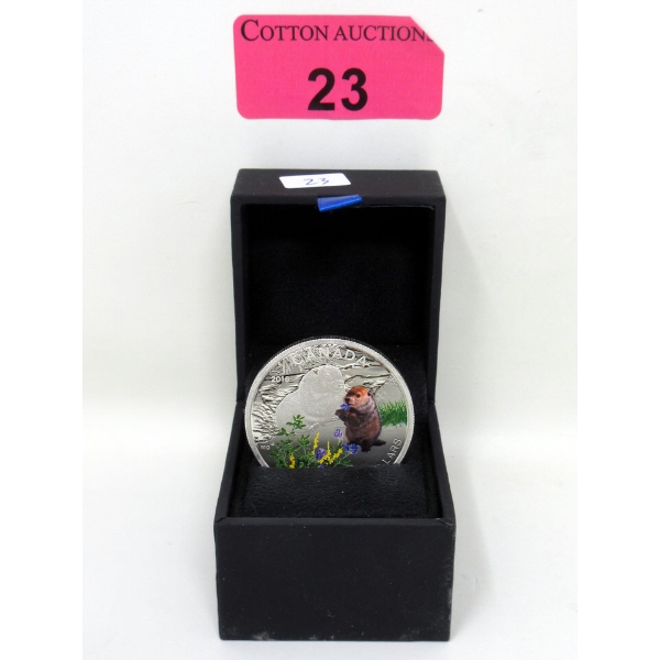 1+ Oz .9999 Silver 2016 Baby Animals Woodchuck Coin 