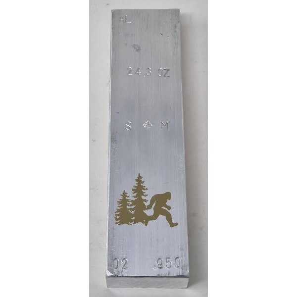 24.3 Oz .950 Fine Aluminum Sasquatch Mint Bar