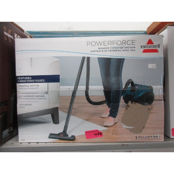 Bissell Powerforce Bagged Cannister Vacuum 