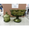 Image 1 : Vintage USA Fostoria Glass Coin Compote & Candy Jar