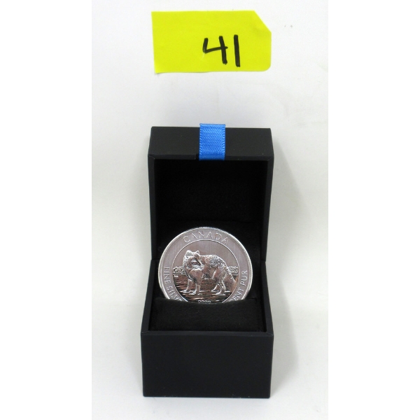 1.5 Oz .9999 Silver 2014 Silver Arctic Fox Coin 