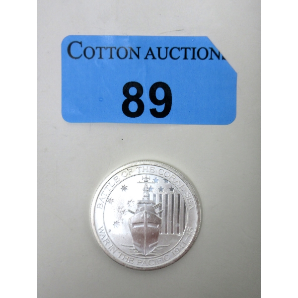 1/2 Oz .999 Silver 2015 Battle of the Coral Sea Coin