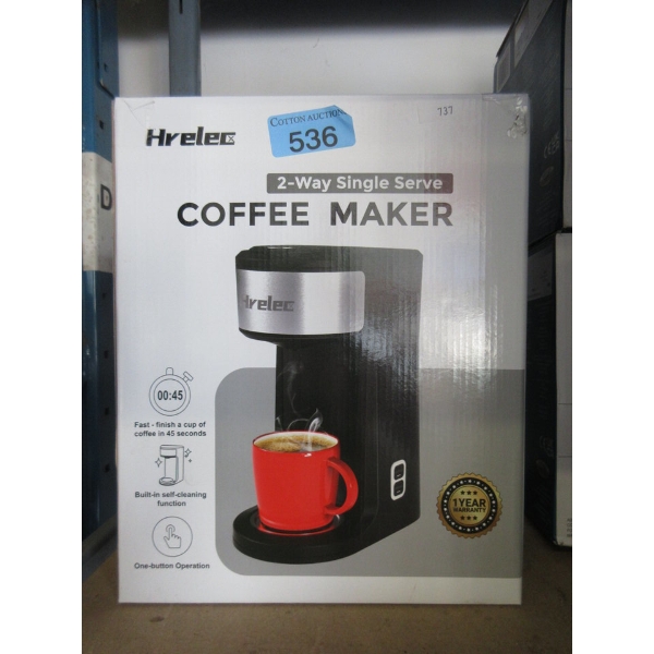New Hrelec 2-Way Single Serve Coffee Maker