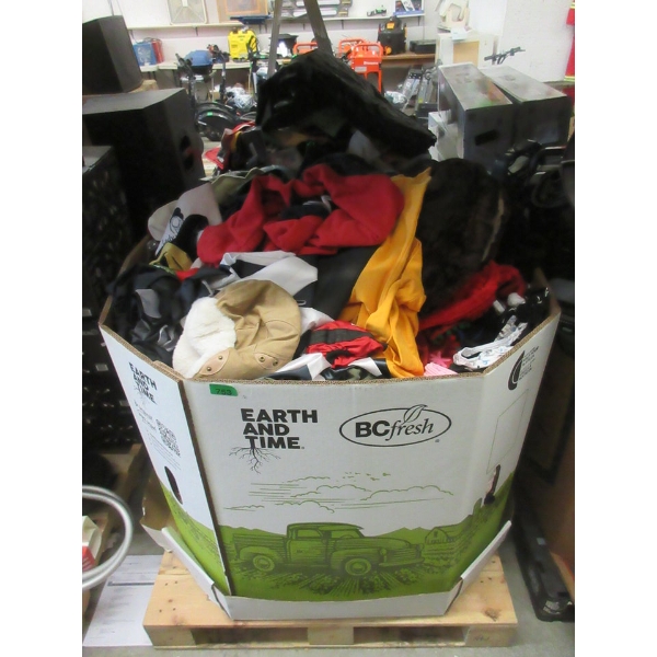 Skid of Assorted Clothing & Soft Household Goods