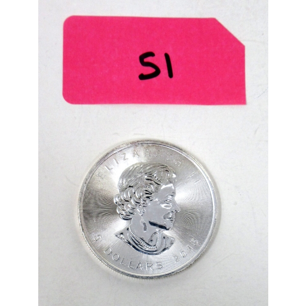 1 Oz .9999 Silver 2015 Canada Maple Leaf Coin 