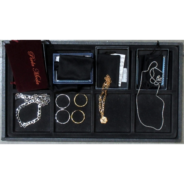 .925 Silver Chain & Earrings + Plated Anklet & Chain
