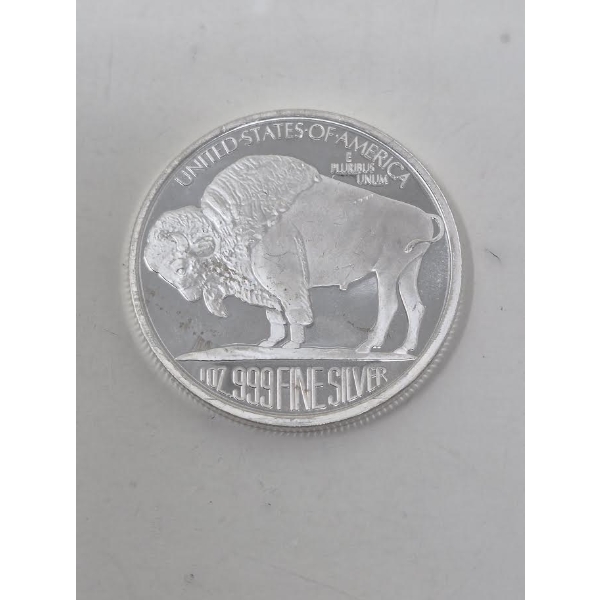1 Oz .999 Silver Buffalo/Indigenous Round 