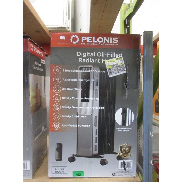 Pelonis Digital Oil-Filled Radiant Heater