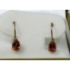 Image 2 : 10 KT Gold Pink Azotic Topaz Faceted Teardrop Earrings 