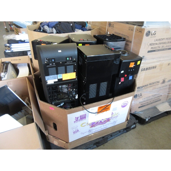 Skid of Assorted Water Coolers - Customer Returns