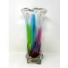 Image 1 : Mid-Century Multicolour to Clear Art Glass Vase