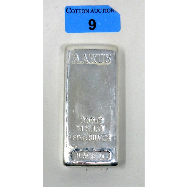 1 Kilo .9999 Silver AARUS Bar 
