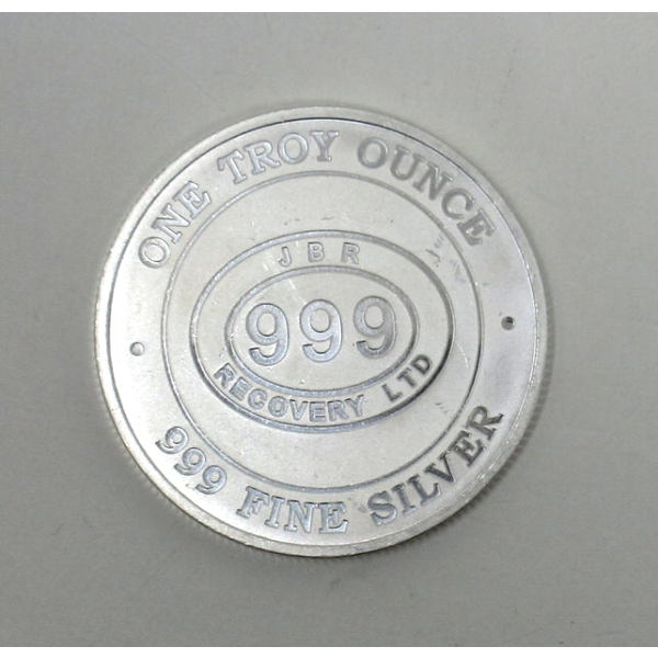 1 Oz .999 Silver JBR Ethically Sourced Round 