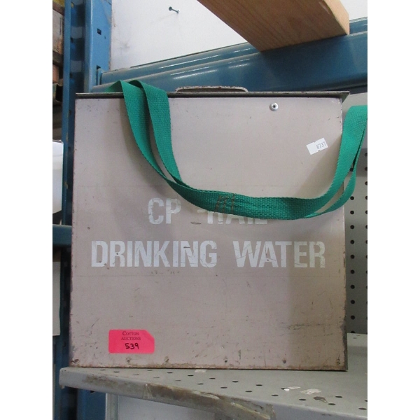 Vintage Metal H.L. Piper CP Rail Water Container 