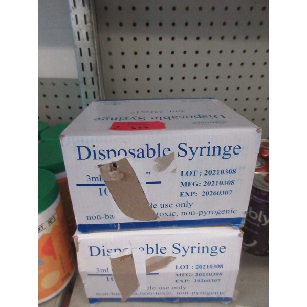 2 Boxes of New 3 ml Disposable Syringes w/Needles