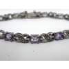 Image 2 : 6.02 CTW Amethyst & Diamond Tennis Bracelet