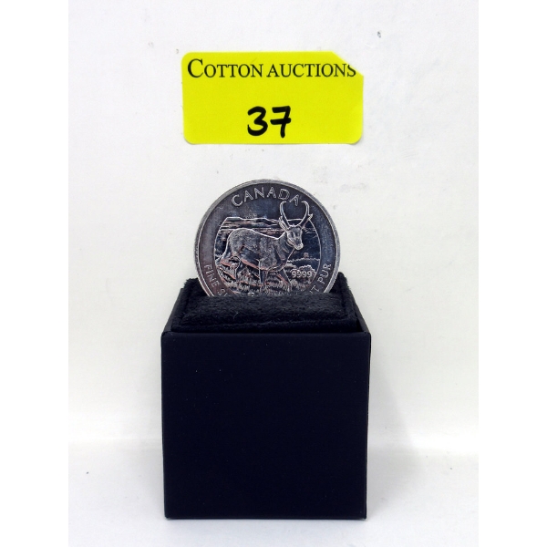 1 Oz .9999 Silver Canada Antelope Coin 