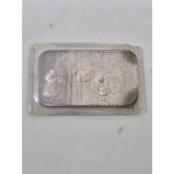 Vintage 1 Oz .999 Silver 1975 Easter Bar