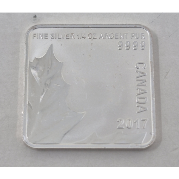 11.8 Gram .9999 Silver 2017 Square Maple Leaf Coin