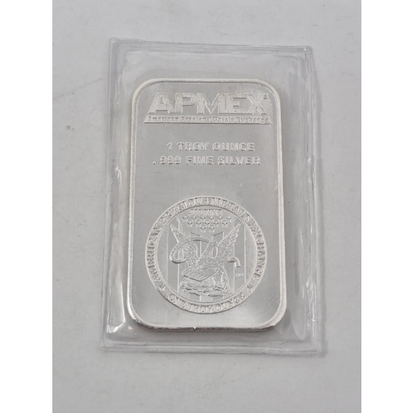 1 Oz .999 Silver APMEX Bar