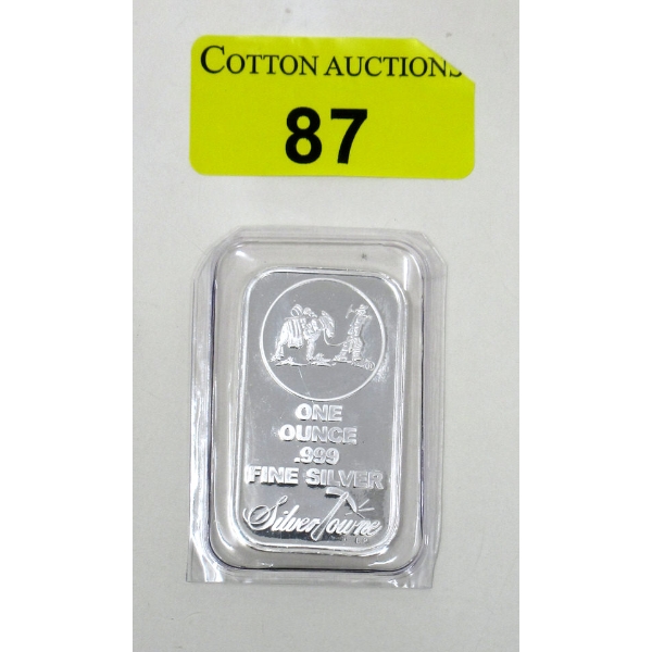 1 Oz .999 Silver SilverTowne Miner/Mule Bar 
