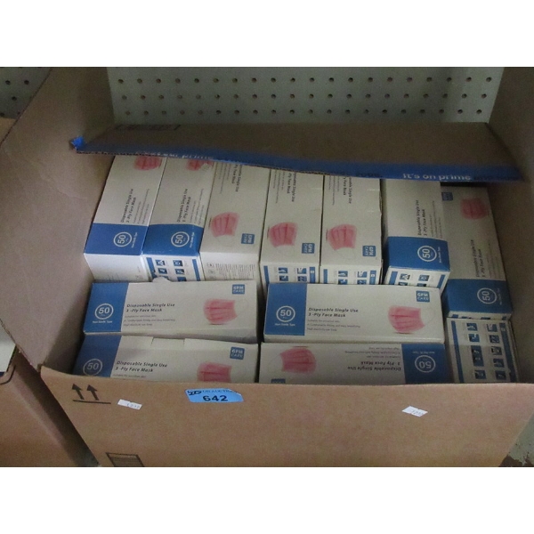 20 New Boxes of 50 Disposable 3-Ply Face Masks