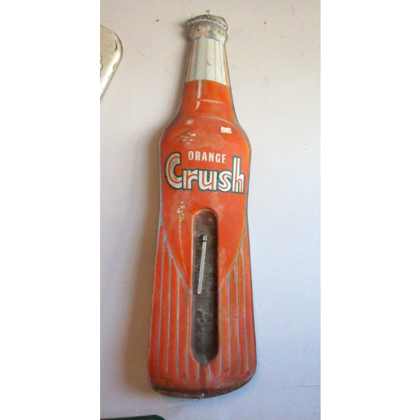 Vintage Metal Orange Crush Thermometer
