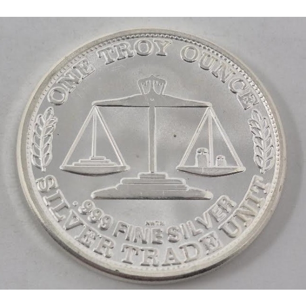 1 Oz .999 Silver Trade Unit/Eagle Round 