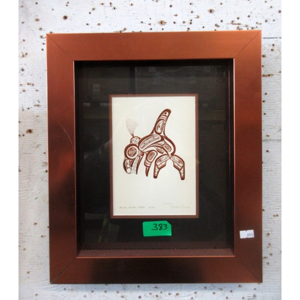 Bill Reid Framed Foil Print "Haida Killer Whale"