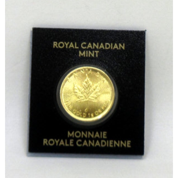 1 Gram .9999 Fine Gold 2023 Maple Leaf Coin 