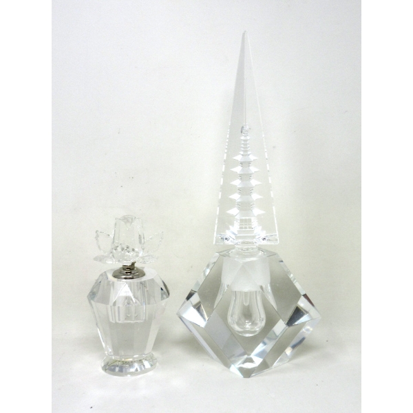 1 Hoya Crystal & 1 Shannon Crystal Perfume Bottle 