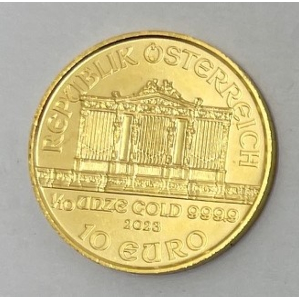 1/10 Oz .9999 Fine Gold Philharmoniker Coin 