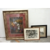 Image 1 : Large Floral Print & 2 Framed Vintage Ship Photos