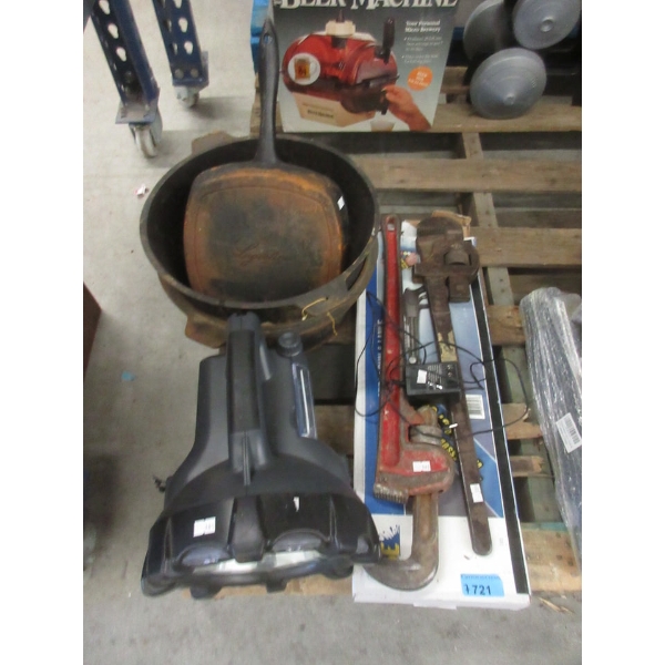 7 Pcs. Lot of Tools and Cast Iron - Preowned