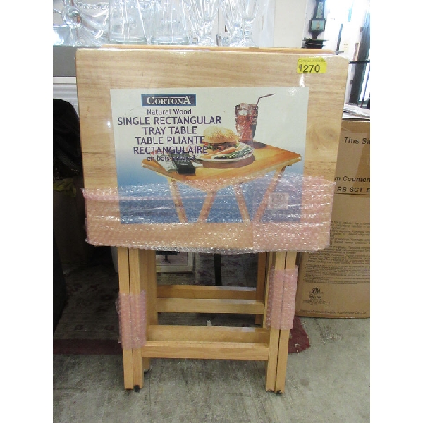 4 Cortona Folding Wood Tray Tables