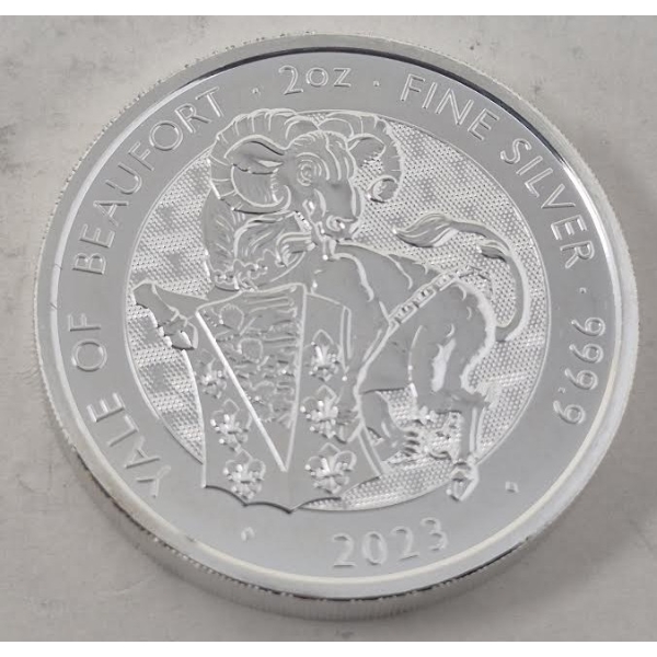 2 Oz .9999 Silver 2023 Yale of Beaufort Coin 