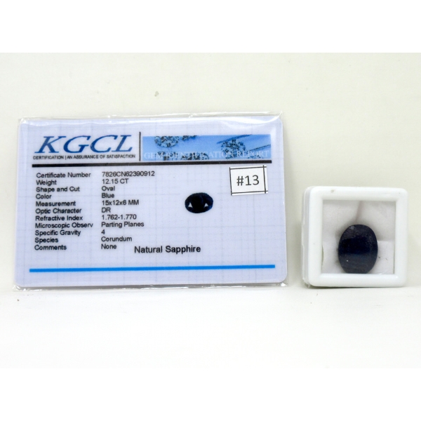 12.15 Oval Shaped Sapphire Gemstone