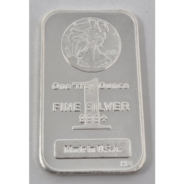 1 Oz .999+ Silver Walking Liberty Bar