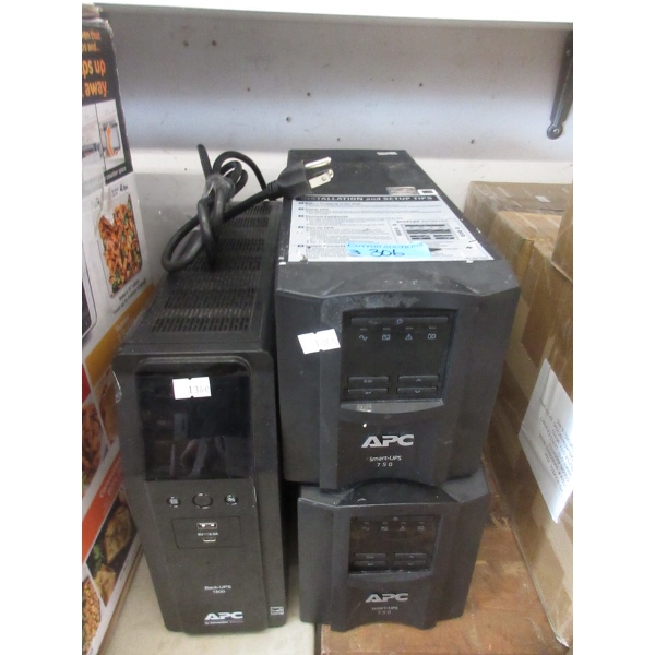 3 APC Computer Back-Ups - Preowned - As Is