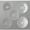 Image 2 : 5 x 1/10 Oz .999 Silver AMX Mint Rounds