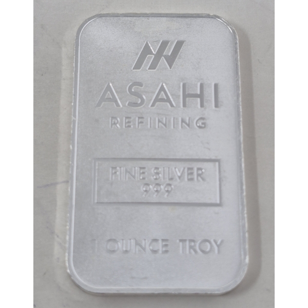 1 Oz .999 Silver Asahi Mint Refining Bar 