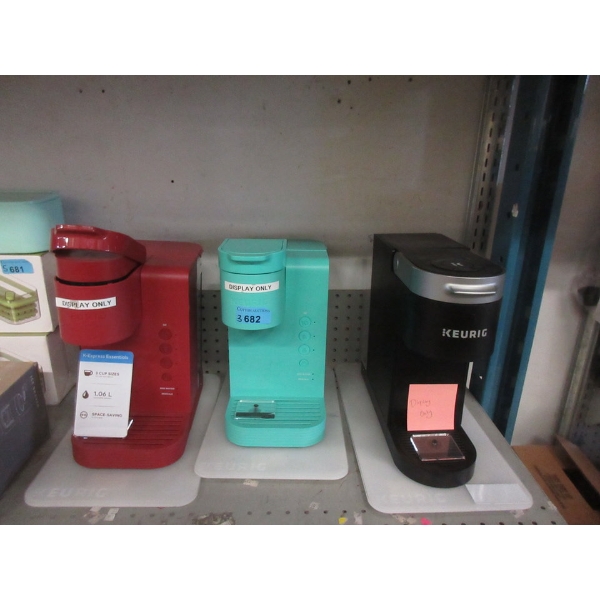 3 Store Display Keurig Coffeemakers - As Is 