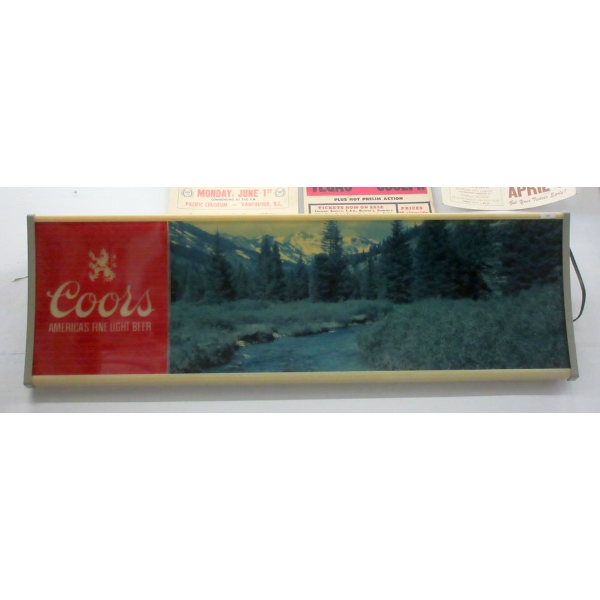Vintage Illuminated Coors Beer Sign 