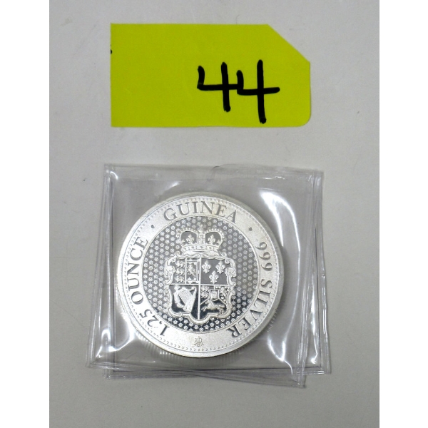 1.25 Oz .999 Silver Guinea St. Helena Coin 