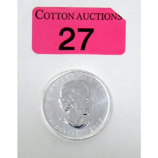 1 Oz .9999 Silver 2013 Maple Leaf Coin 