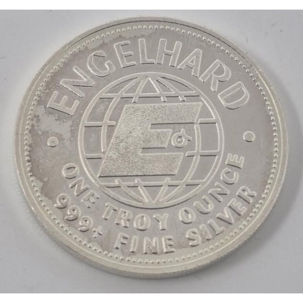 1 Oz .999+ Silver 1984 Engelhard/Miner Round 