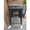 Image 3 : 4 New Stacking Black Metal 24" Bar Stools